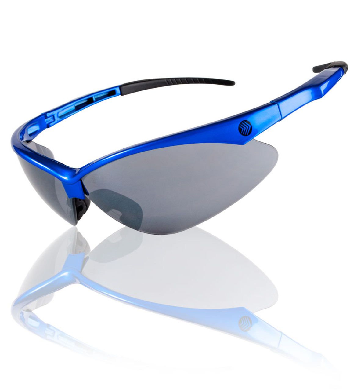 Aero Tech Triumph Wrap Cycling Sunglasses Smoke Mirror UVA/UVB Protects Eyes 