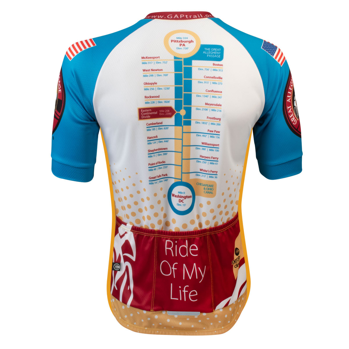 Gap Trail Dotted Peloton Jersey by Aero Tech Designs