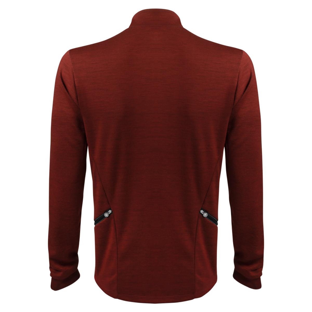 Men's Long Sleeve Merino Wool Pullover with zippered pockets