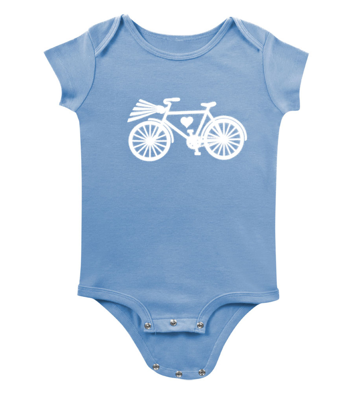 Bike Print Onesie for Infants and Toddlers in 5 Colors and 4 Sizes
