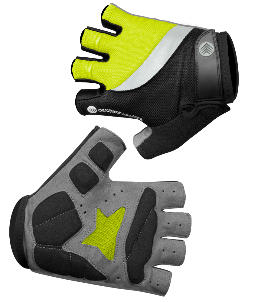 Aero Tech Gel Padded Lightweight Reflective Cycling Gloves