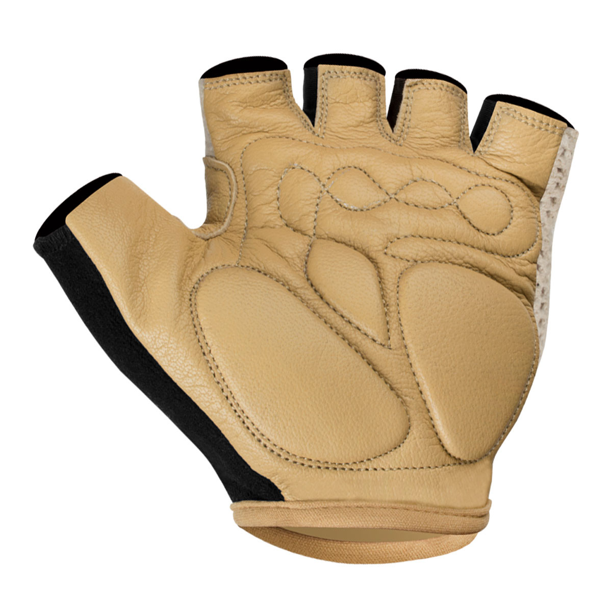 Thick Gel Padded Natural Cotton Crochet Leather Biking Glove
