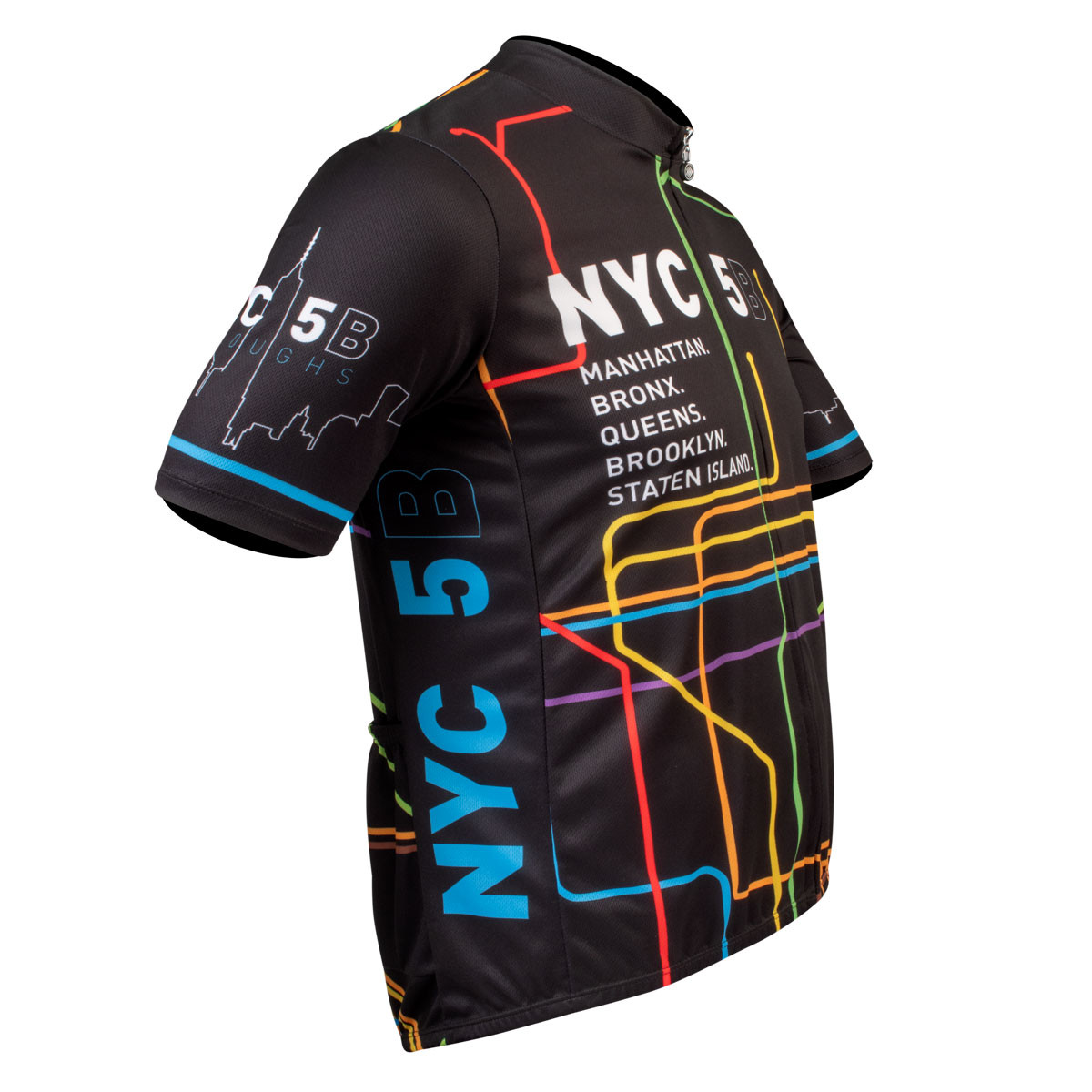 Men's 5 Boro New York City Subway Theme Cycling Jersey | Aero Tech