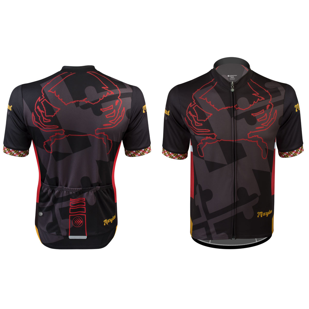 Maryland Themed Bike Jersey - Maryland Stat Flag Bike Jersey