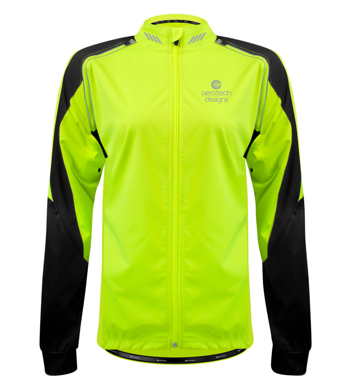 Women's Safety Yellow Bolero Windbreaker Jacket with Zip-Off Sleeves