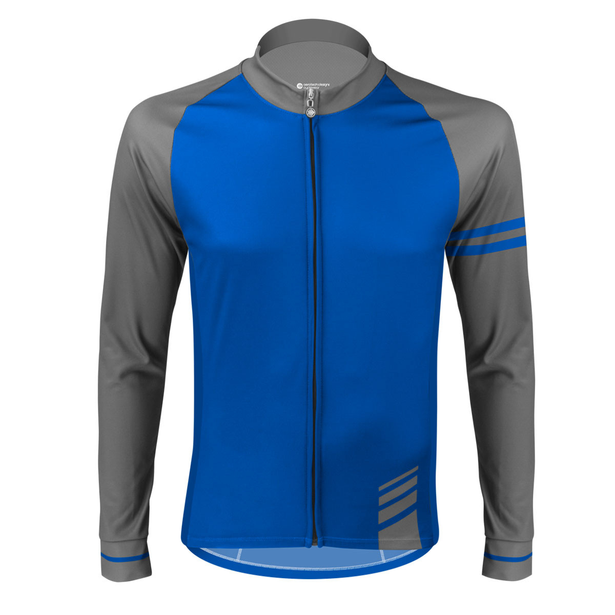 Classic Thermal Long Sleeve Fleece Printed Peloton Cycling Jersey