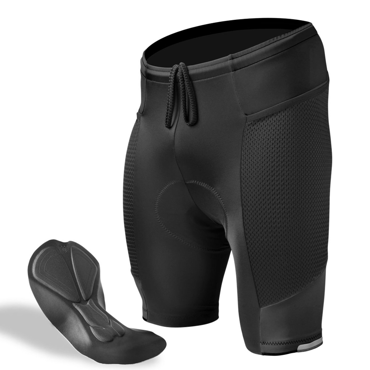 Men's Gel Touring Bike Shorts Mesh Pockets Performance Gel Pad