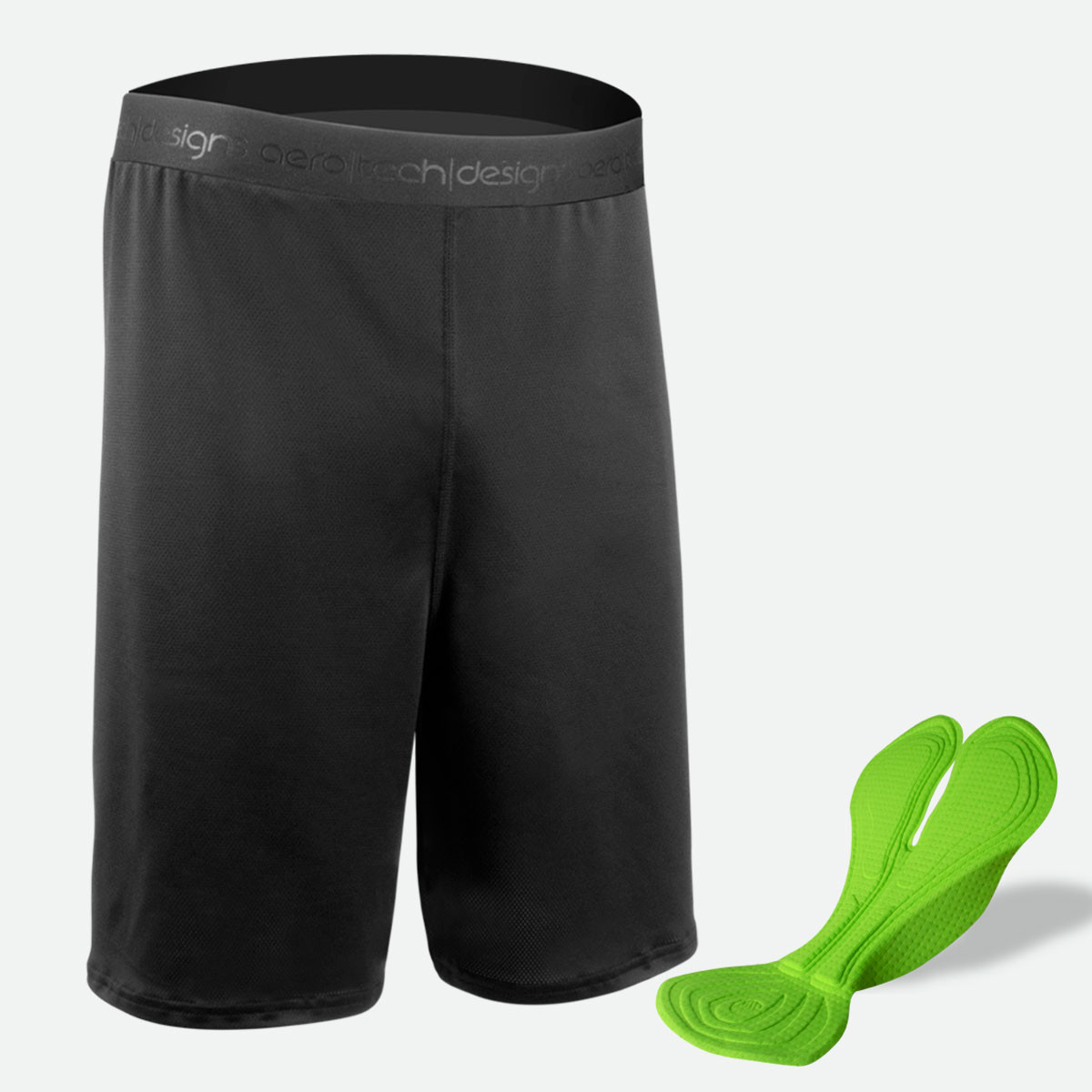 Tech Mesh Loose Fit Baggy Cycling Gym Shorts with Padded Liner