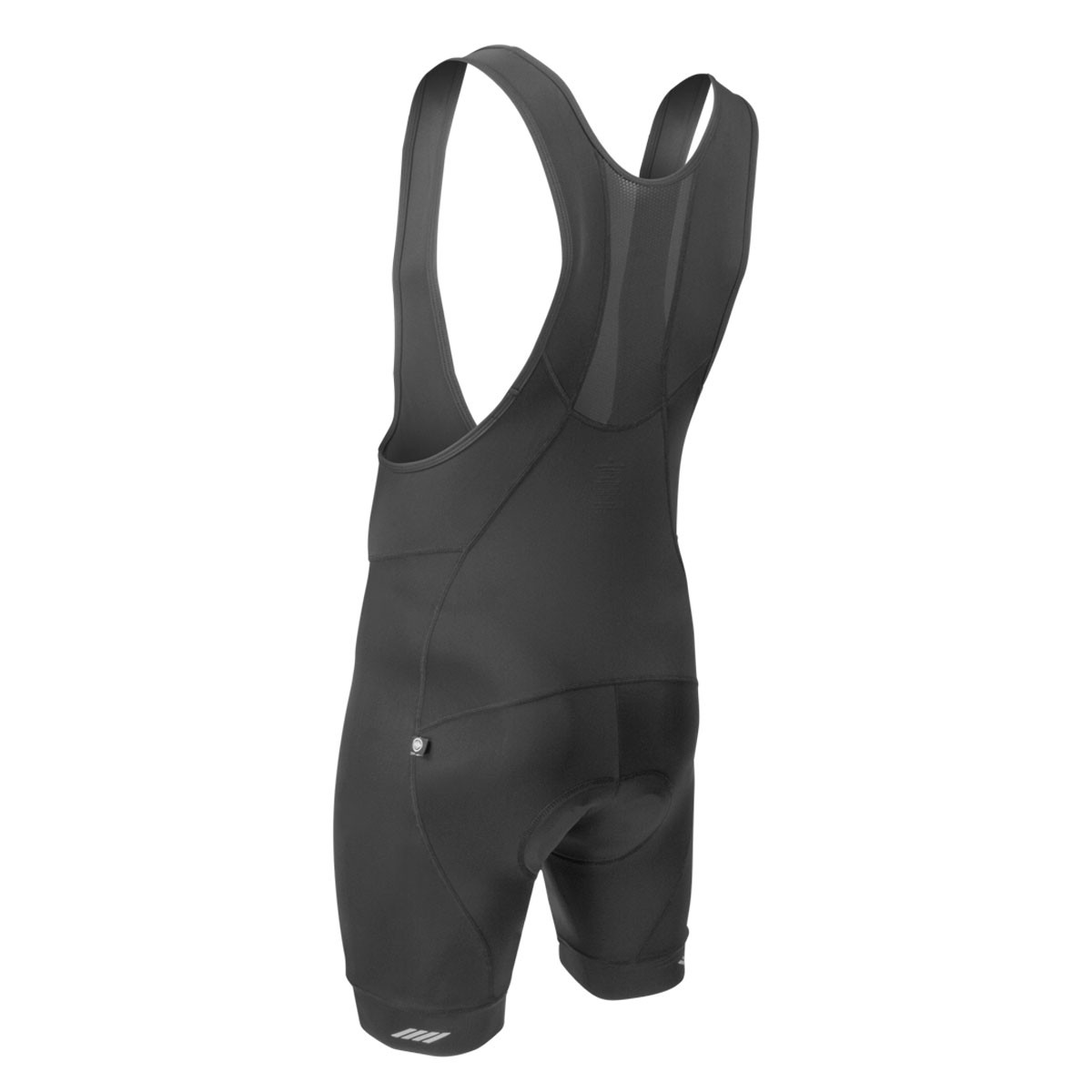 Men's 3D Gel Chamois Padded Black Bike Bib-Shorts with Side Pocket