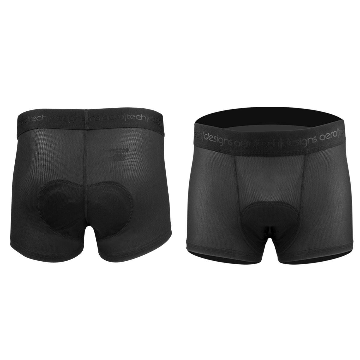 Men's Shorty Liner Black Padded Cycling Underwear Aero Tech