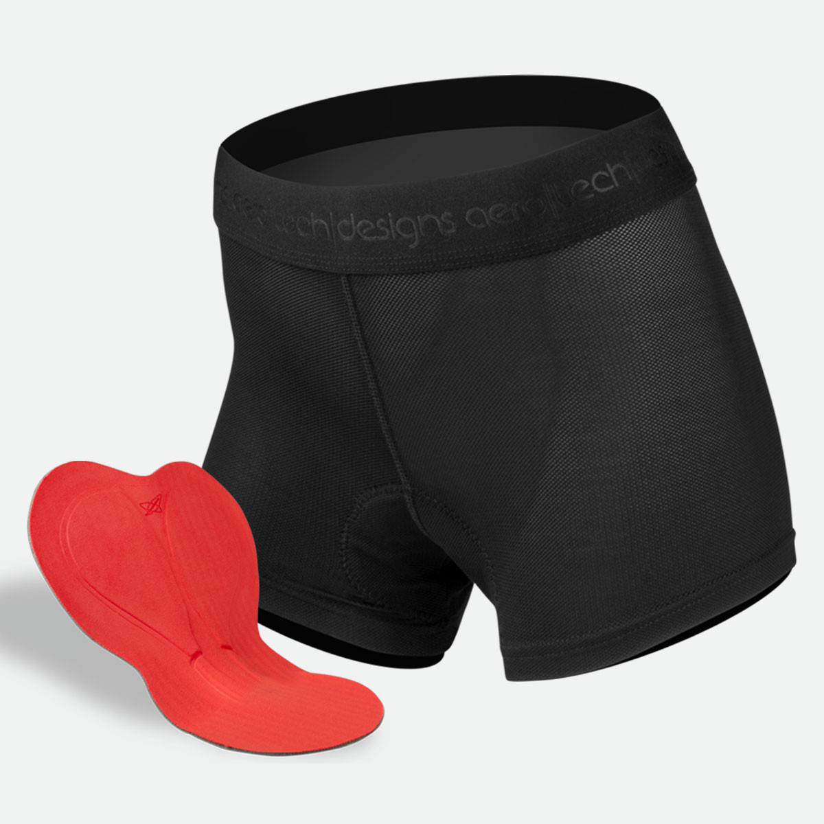 Women's Shorty Liner Black Padded Cycling Underwear Aero Tech