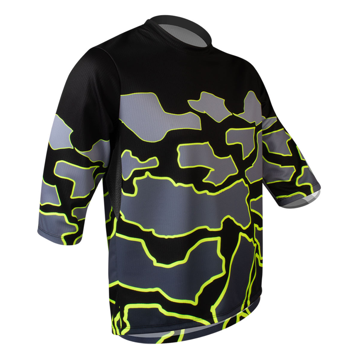 Tectonic Plates MTB Bike Jersey 3/4 Sleeve Mountain Bike Jersey