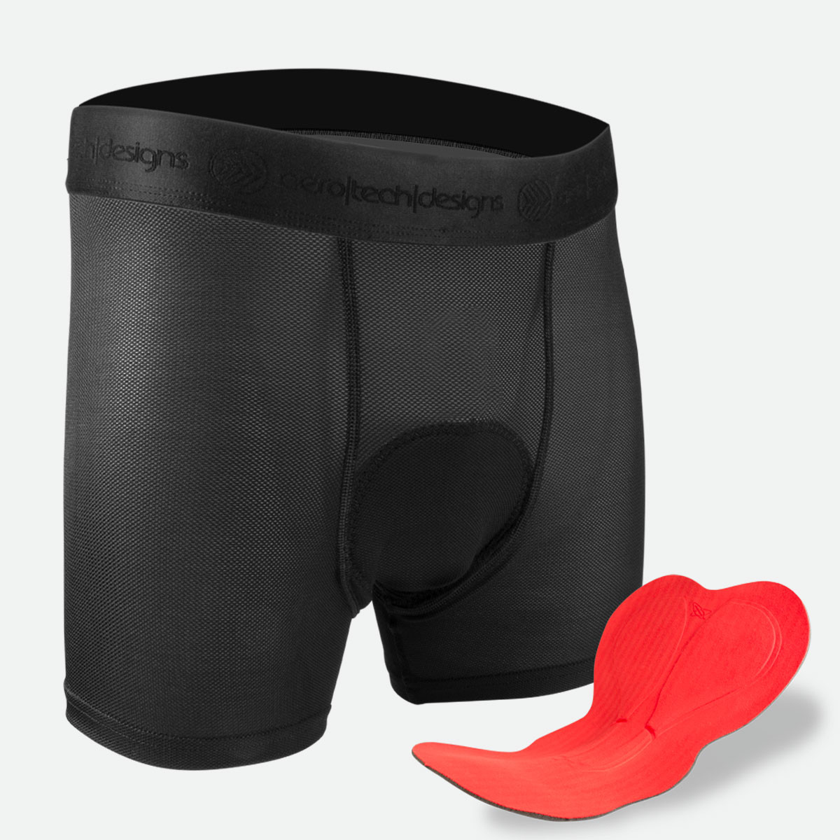 Men's Stretch Mesh Liner Inch Inseam Padded Cycling Underwear