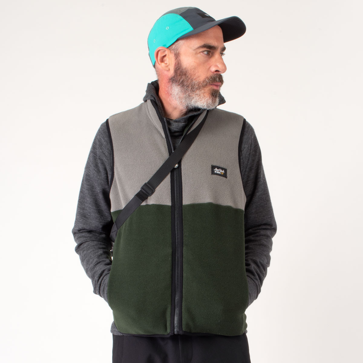 Men's PolarTec Recycled Brush Fleece Zip-Up Vest Six Functional