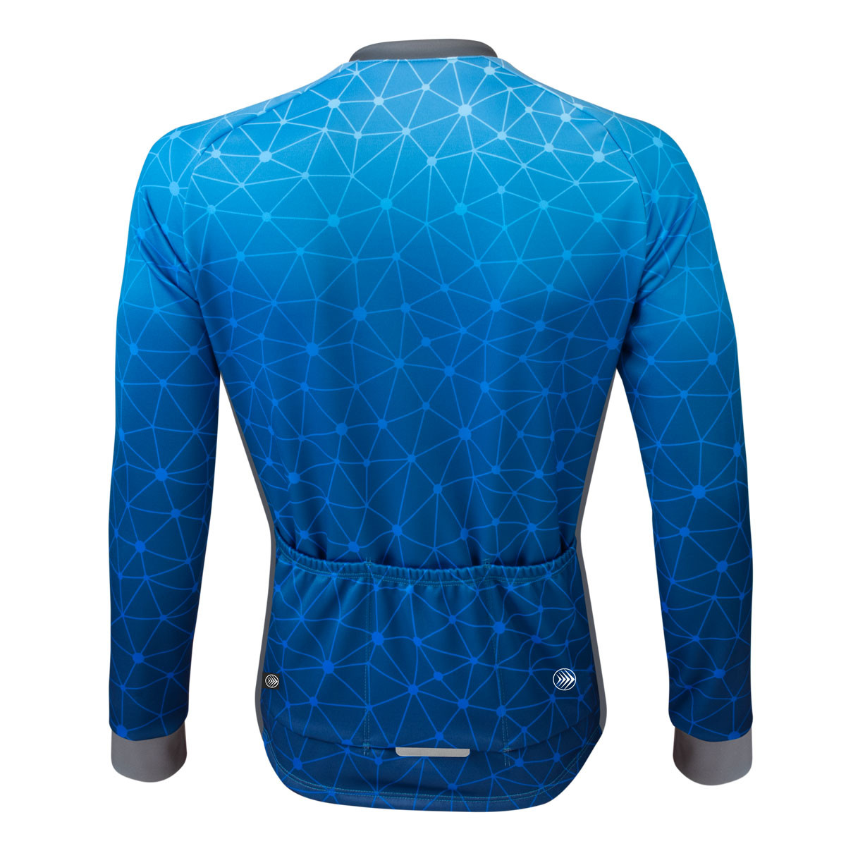 Men's Geo-Fade Long Sleeve Heavyweight Wind Armor Fleece Bike Jersey