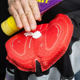 Chamois Butt'r on Red Saddle