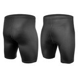Men's USA Classic Black Compression Spandex Workout Shorts Front and Back View Men's USA Classic Black Compression Spandex Workout Shorts Front and Back View
