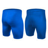 Men's USA Classic Royal Blue Compression Spandex Workout Shorts Front and Back View Men's USA Classic Royal Blue Compression Spandex Workout Shorts Front and Back View