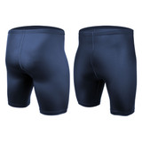 Men's USA Classic Navy Blue Compression Spandex Workout Shorts Front and Back View Men's USA Classic Navy Blue Compression Spandex Workout Shorts Front and Back View