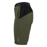 Men's Olive USA MTB Baggy Shorts Side View Men's Olive USA MTB Baggy Shorts Side View