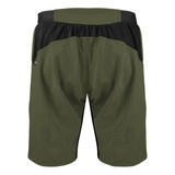 Men's Olive USA MTB Baggy Shorts Back View