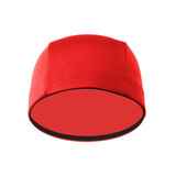 Red Solid Color Cycling Skull Cap Front