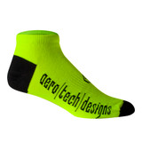 Aero Tech Safety Yellow Coolmax Made in USA Low Rise Cycling Socks|safety yellow|primary