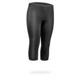 Women's Black Spandex Padded Cycling Capris Off Front View Women's Black Spandex Padded Cycling Capris Off Front View