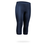 Women's Navy Spandex Padded Cycling Capris Off Front View Women's Navy Spandex Padded Cycling Capris Off Front View