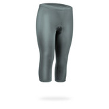 Women's Charcoal Spandex Padded Cycling Capris Off Front View Women's Charcoal Spandex Padded Cycling Capris Off Front View