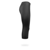 Women's Black Unpadded Spandex Workout Capri Side View Women's Black Unpadded Spandex Workout Capri Side View