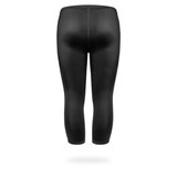 Women's Black Unpadded Spandex Workout Capri Back View Women's Black Unpadded Spandex Workout Capri Back View