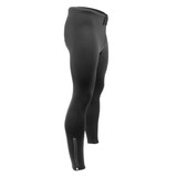 Black Stretch Fleece Cold Weather Padded Cycling Tights for Men Side View