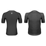 Short Sleeve Compression Shirt Black Front and Back View Short Sleeve Compression Shirt Black Front and Back View