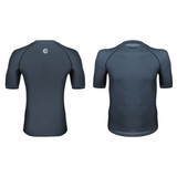 Short Sleeve Compression Shirt Charcoal Front and Back View Short Sleeve Compression Shirt Charcoal Front and Back View