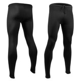 Men's Stretch Fleece Unpadded Workout Fitness Tights Off Front and Back View Men's Stretch Fleece Unpadded Workout Fitness Tights Off Front and Back View