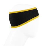 Thermal Brushed Fleece Cycling Cold Weather Ear Warmer Headband|black/ yellow|primary