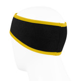 Polar Fleece Cycling Cold Weather Headband Ear Warmer in Yellow Off Back View Polar Fleece Cycling Cold Weather Headband Ear Warmer in Yellow Off Back View