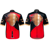 Big Man's Red Clydesdale Cycling Jersey Front and Back