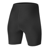 Women's Workout Fitness Black Spandex Shorts Back View
