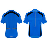 Men's Elite High Visibility Cycling Jersey Royal Blue Front and Back View Men's Elite High Visibility Cycling Jersey Royal Blue Front and Back View