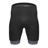 Big Men's Clydesdale Charcoal and Black Padded Cycling Short Front View