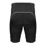 Big Men's Clydesdale Black Padded Cycling Short Back View