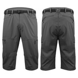 Men's Charcoal Multi-Sport Knickers Loose Fit Activewear Cargo Capris Front and Back View Men's Charcoal Multi-Sport Knickers Loose Fit Activewear Cargo Capris Front and Back View