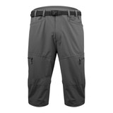 Men's Charcoal Multi-Sport Knickers Loose Fit Activewear Cargo Capris Front View Men's Charcoal Multi-Sport Knickers Loose Fit Activewear Cargo Capris Front View