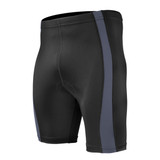 Men's Classic Padded Bike Shorts Charcoal Front View Men's Classic Padded Bike Shorts Charcoal Front View