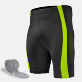 【COLOR iN ID】glossy short padding Men's Swift Color Stripe Padded Bike Short | Made in USA