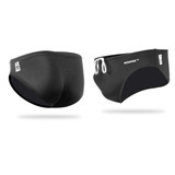 Men's FINA Competition Black Swimming Brief Front and Back View