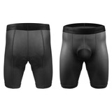Men's Support Liner Short Black and Ruby Chamois Pad Front and Back View Men's Support Liner Short Black and Ruby Chamois Pad Front and Back View