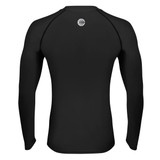 Long Sleeve Black Spandex Compression Base Layer Back View Long Sleeve Black Spandex Compression Base Layer Back View